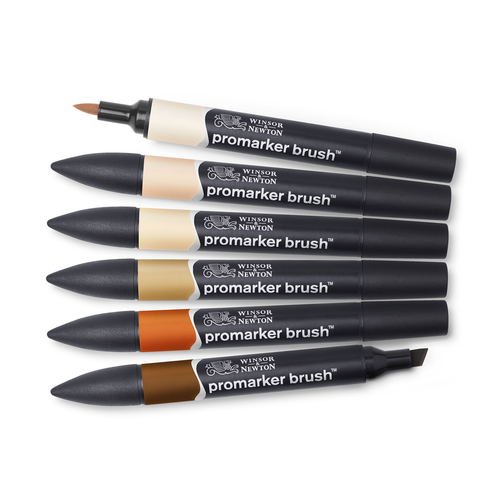 Winsor & Newton • Brush marker set 6pcs huidskleur