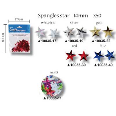 Darice • Pailletten Ster 14mm 50pcs Multi