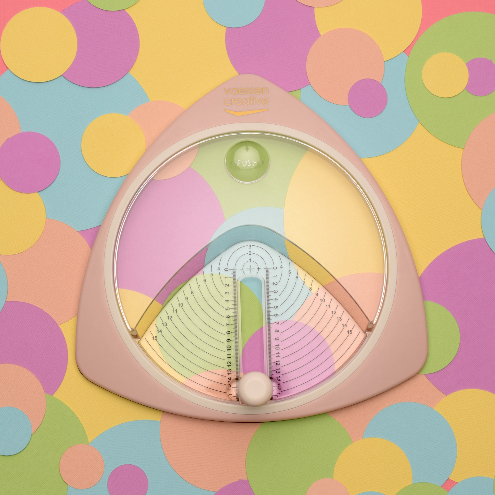 Vaessen Creative • Cutter Circulaire Ø15cm 3 Lames de Rechange incluses Rose