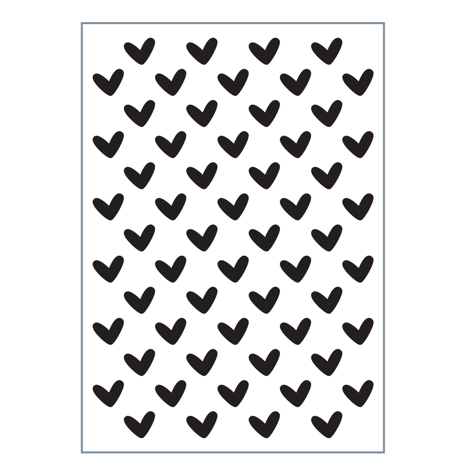 Vaessen Creative • Love It Embossing Folder A6 Hearts