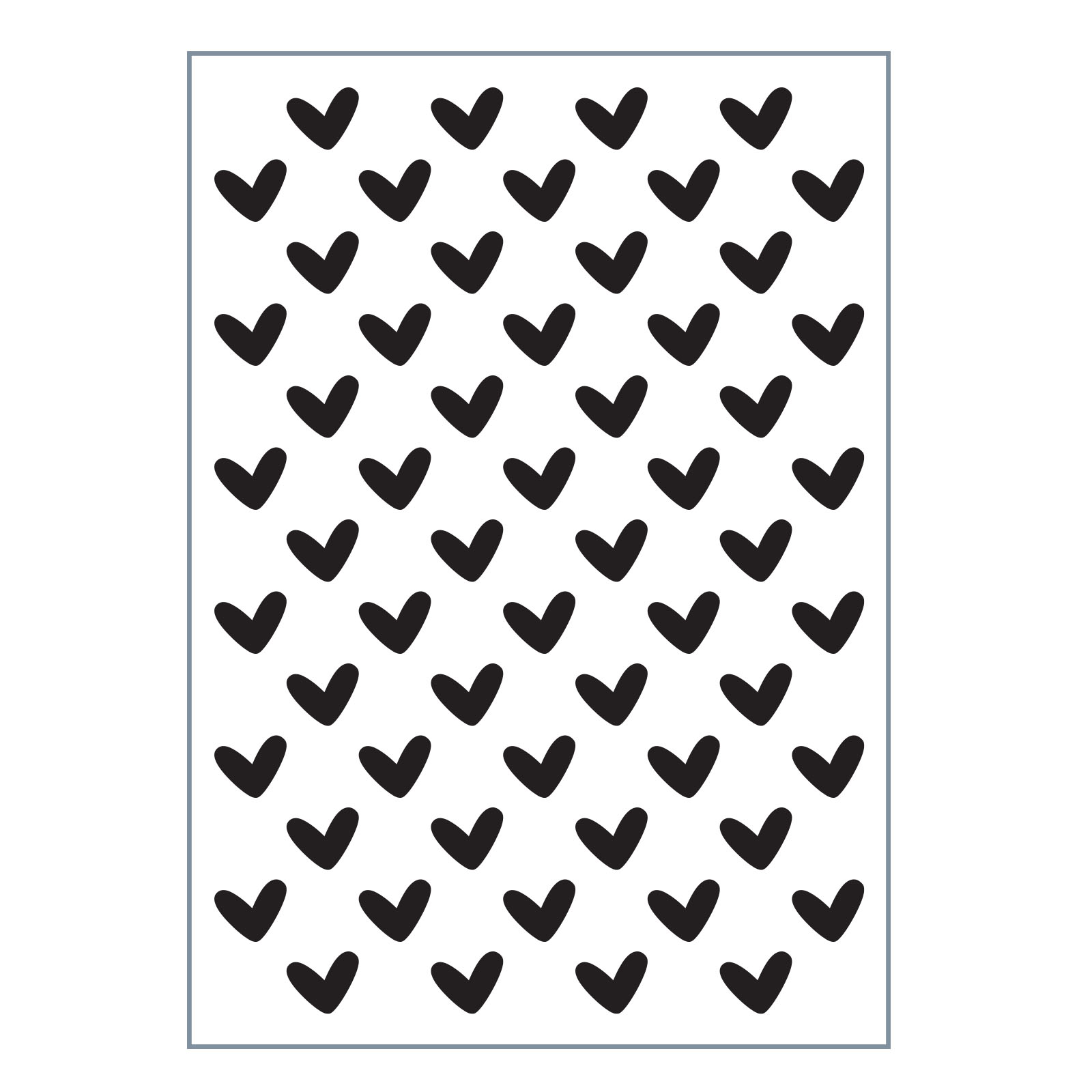 Vaessen Creative • Love It Embossing Folder A6 Hartjes