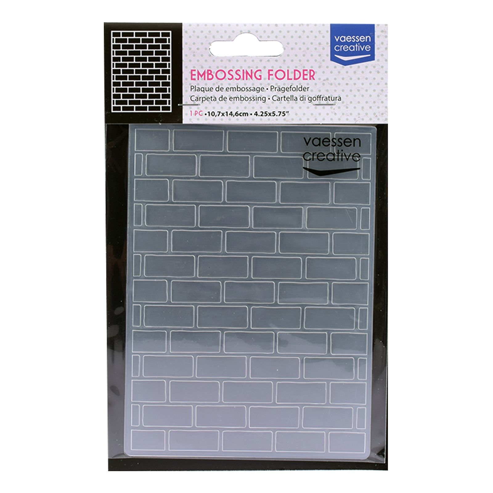 Vaessen Creative • Embossing Folder Brick Wall