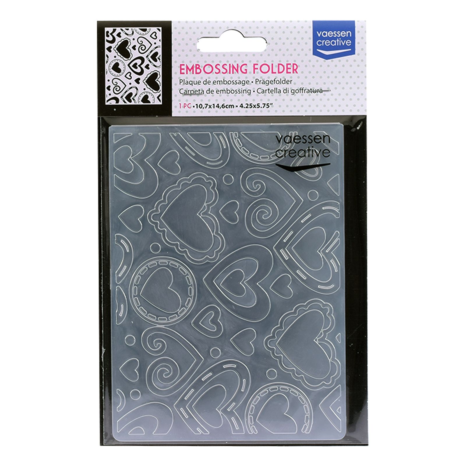 Vaessen Creative • Cartella per Embossing Cuori a Strati