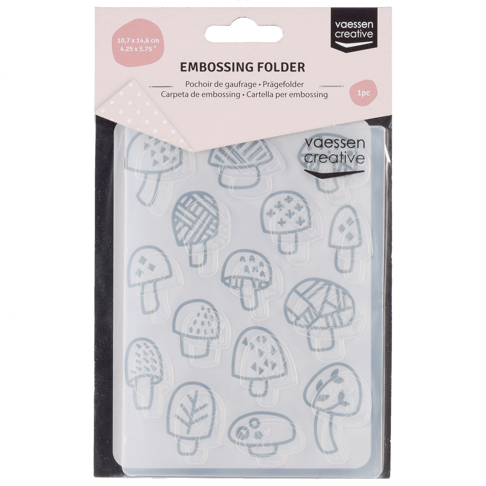 Vaessen Creative • Carpeta de Embossing Scattered Mushrooms