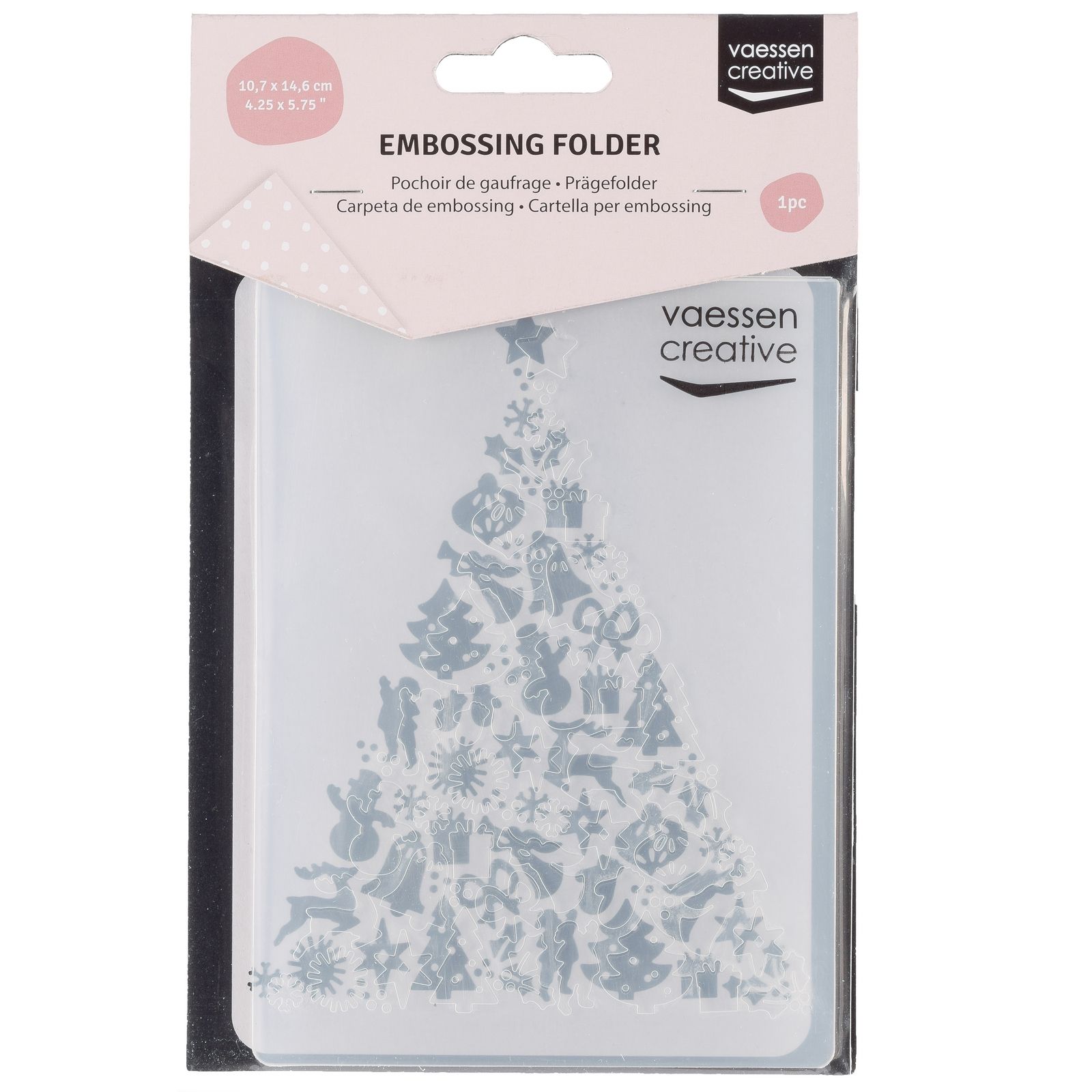 Vaessen Creative • Pochoir de Gaufrage xmas tree