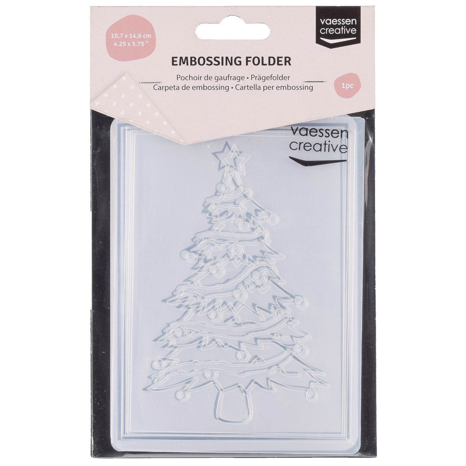 Vaessen Creative • Cartella per Embossing christmas tree