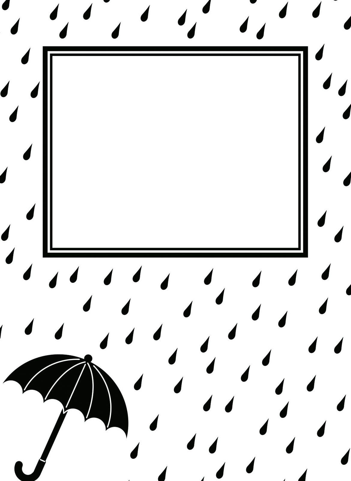 Vaessen Creative • Pochoir de Gaufrage Gouttes de Pluie et Parapluie