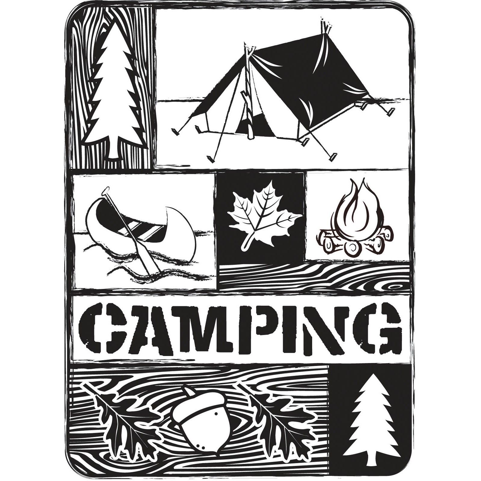 Vaessen Creative • Pochoir de Gaufrage Camping