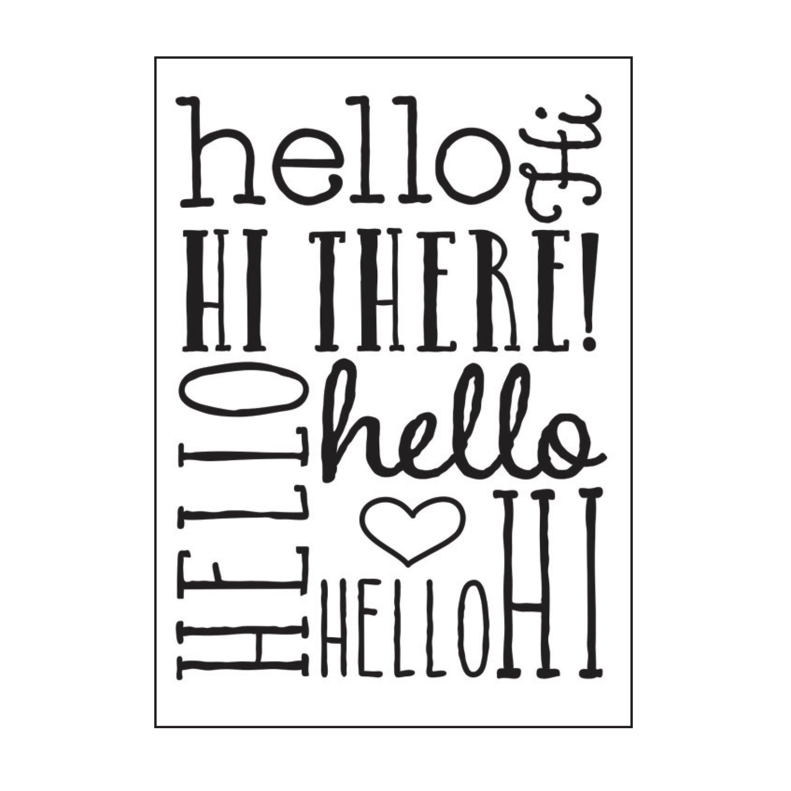 Vaessen Creative • Cartella per Embossing Hello Background