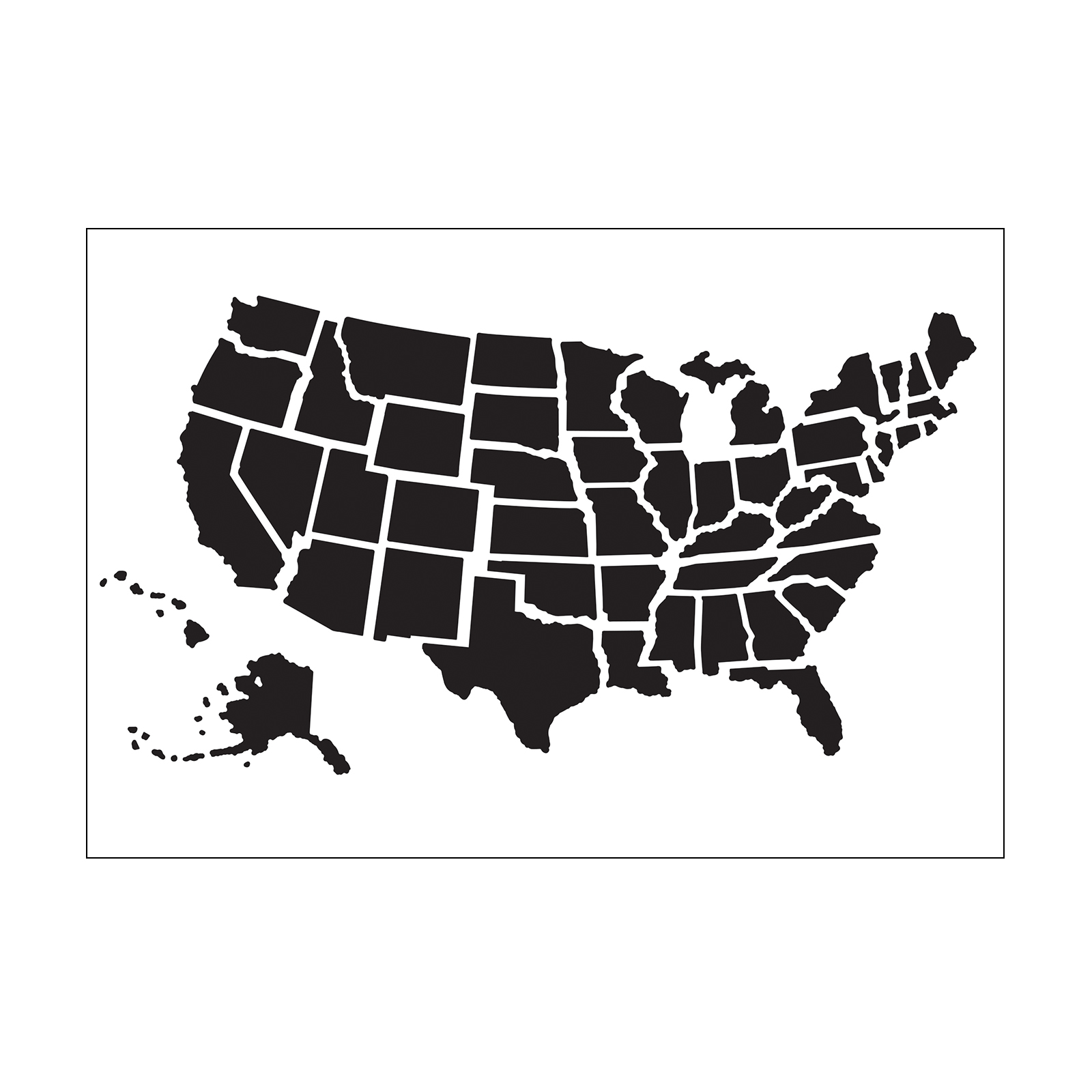 Vaessen Creative • Embossing Folder Us Map