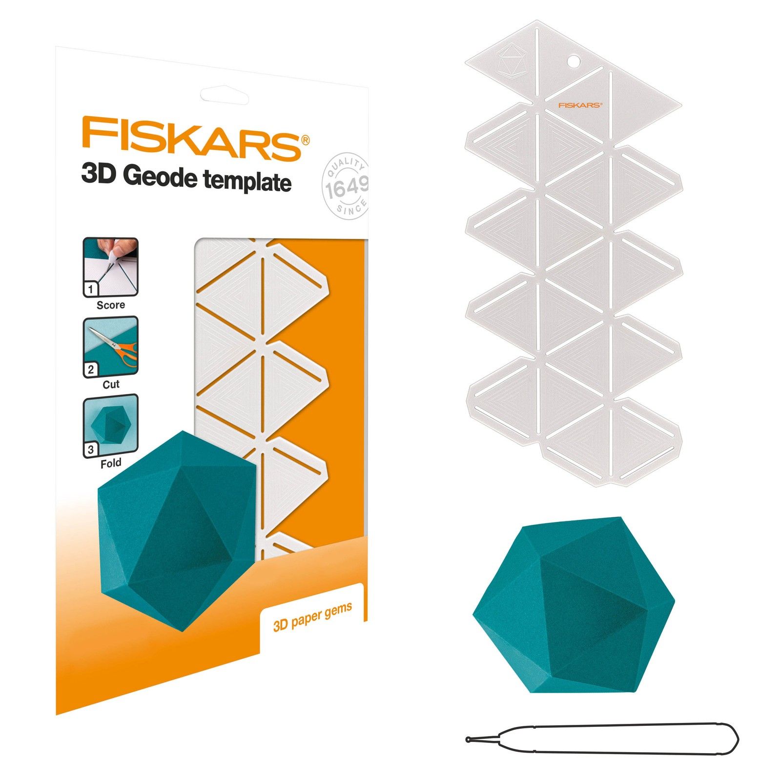 Fiskars • 3D Paper Gems Geode Template