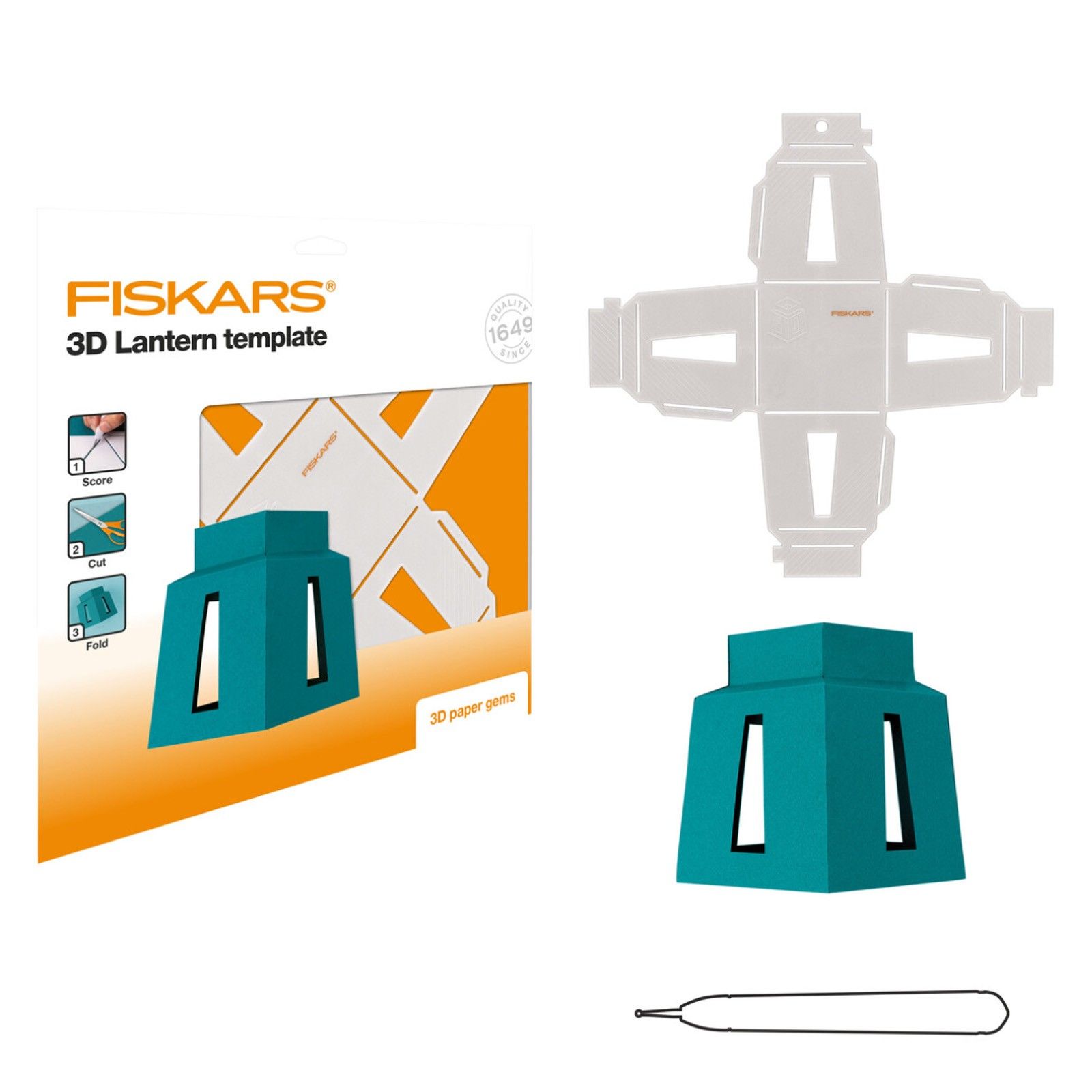 Fiskars • 3D Paper Gems Lantern Template
