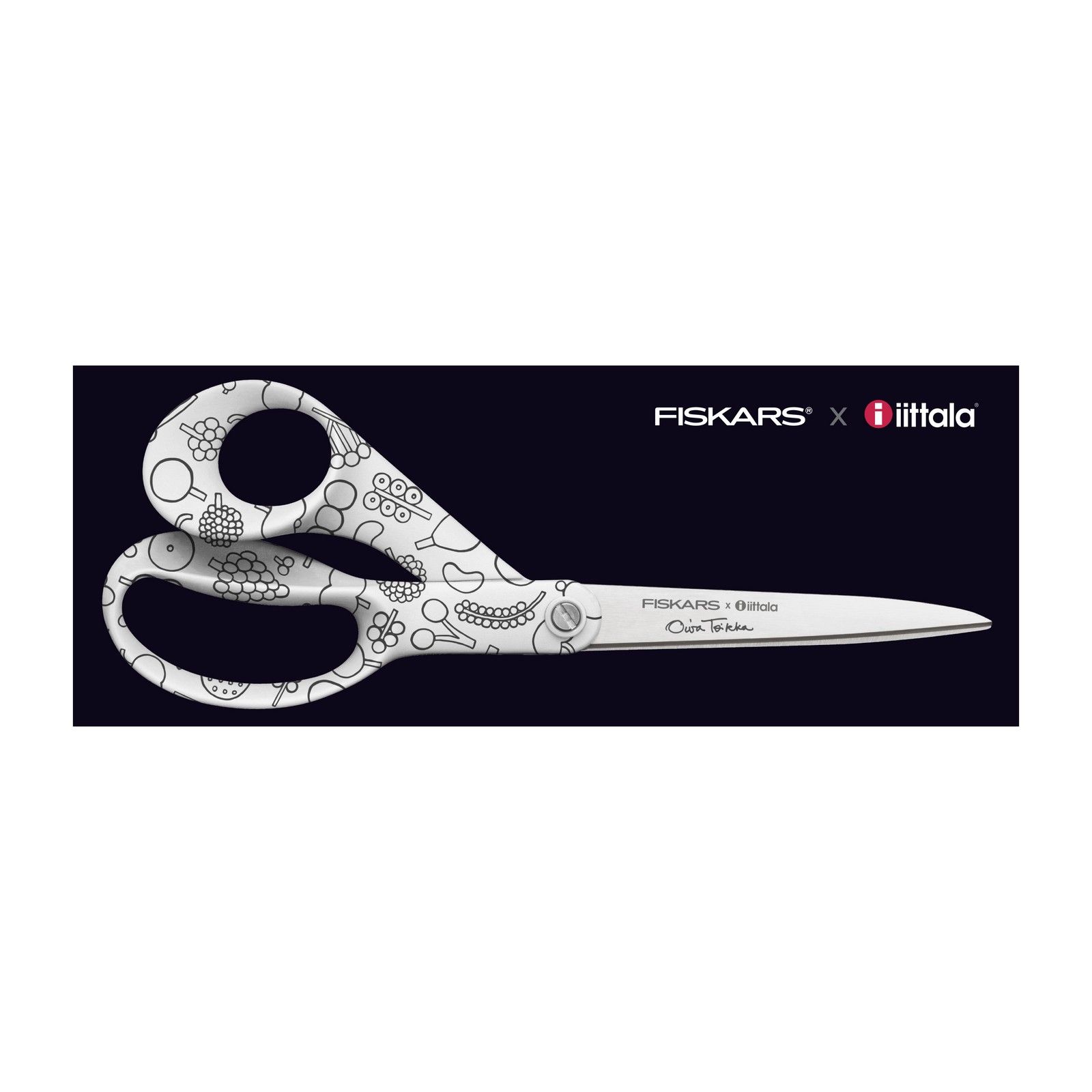 Fiskars • X Iittala Scissors Frutta Black & White Box 21cm