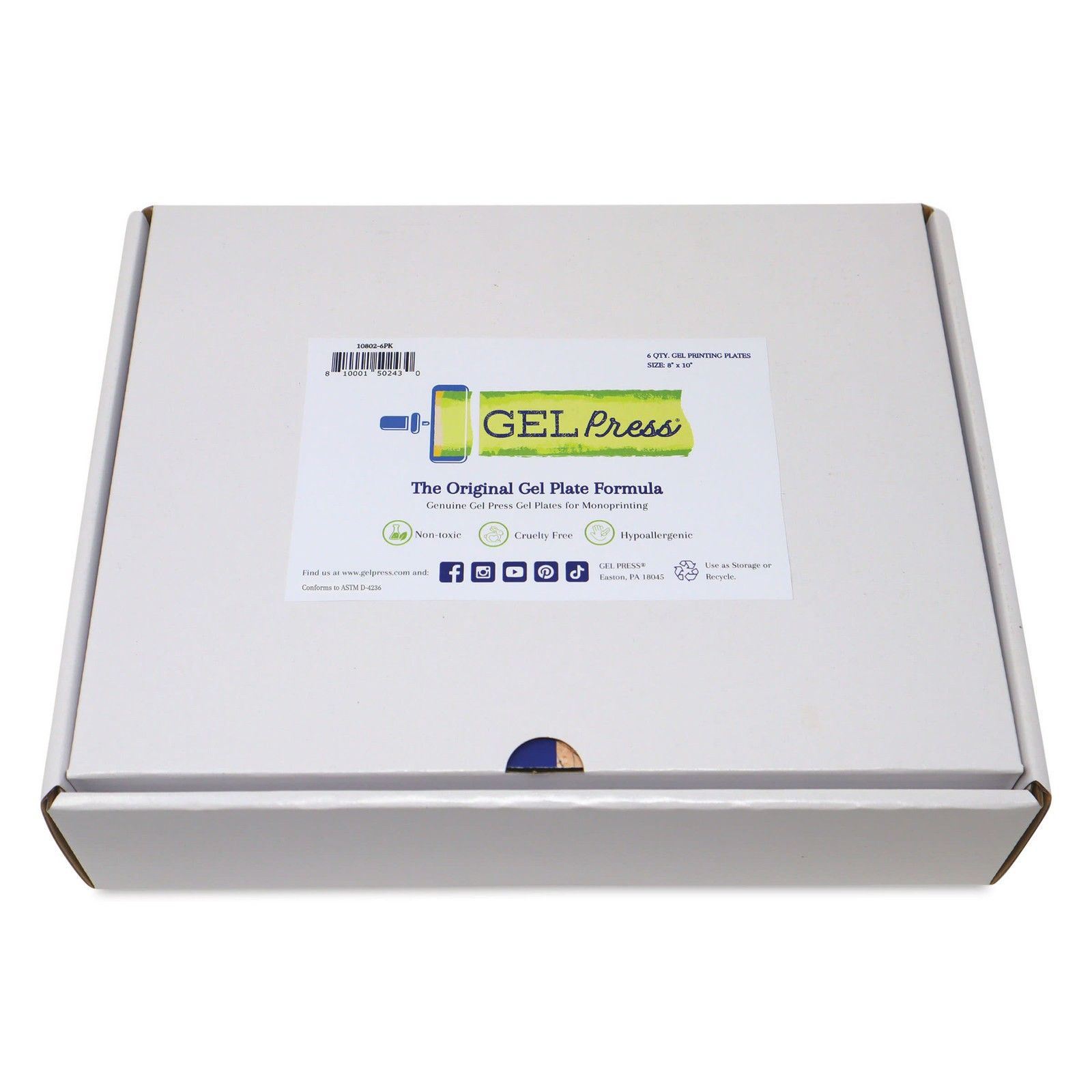 Gel Press • Gel Druckplatte 8x10'' 6 Pack