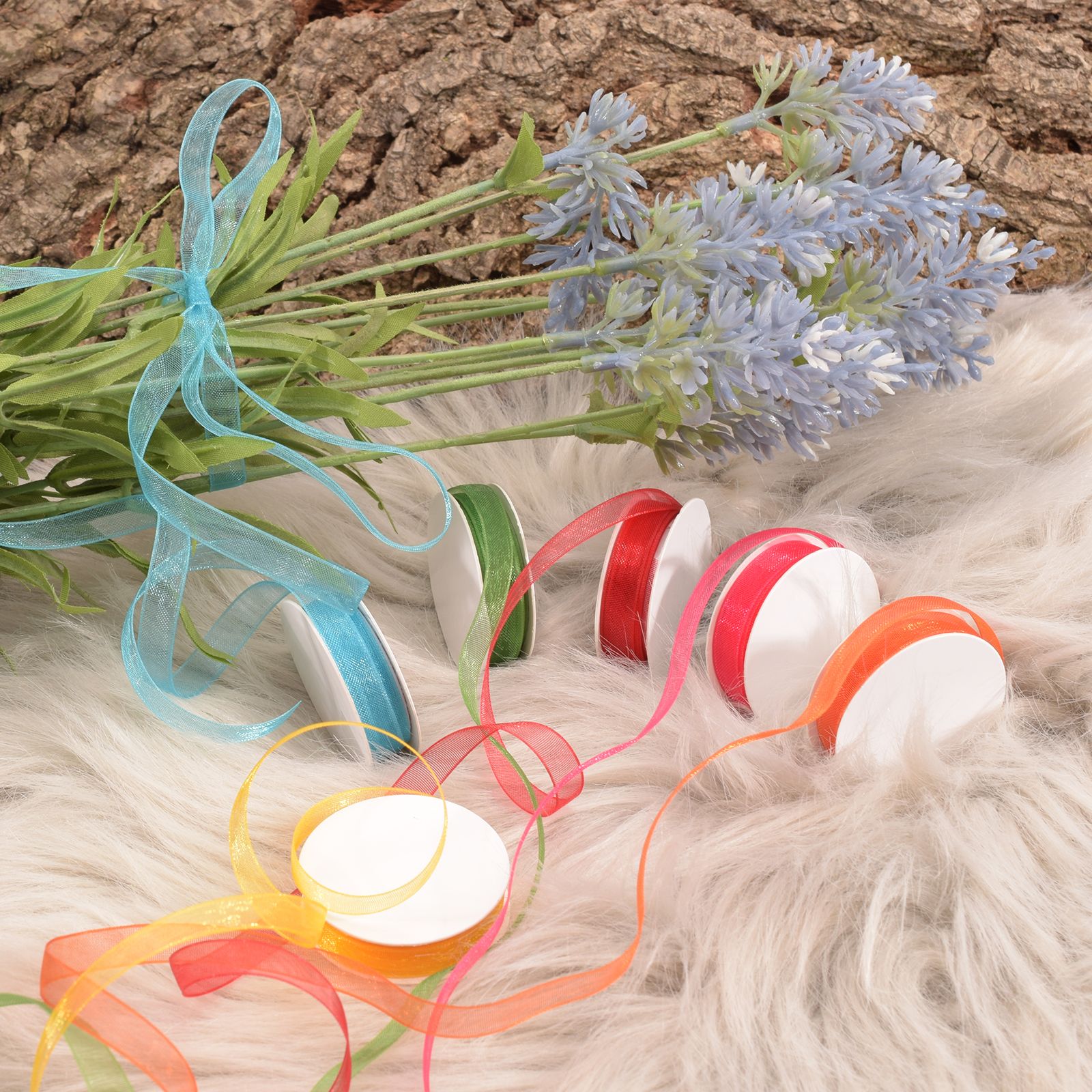 Vaessen Creative • Organza Ribbon 6 Colours 6mmx2m Summer
