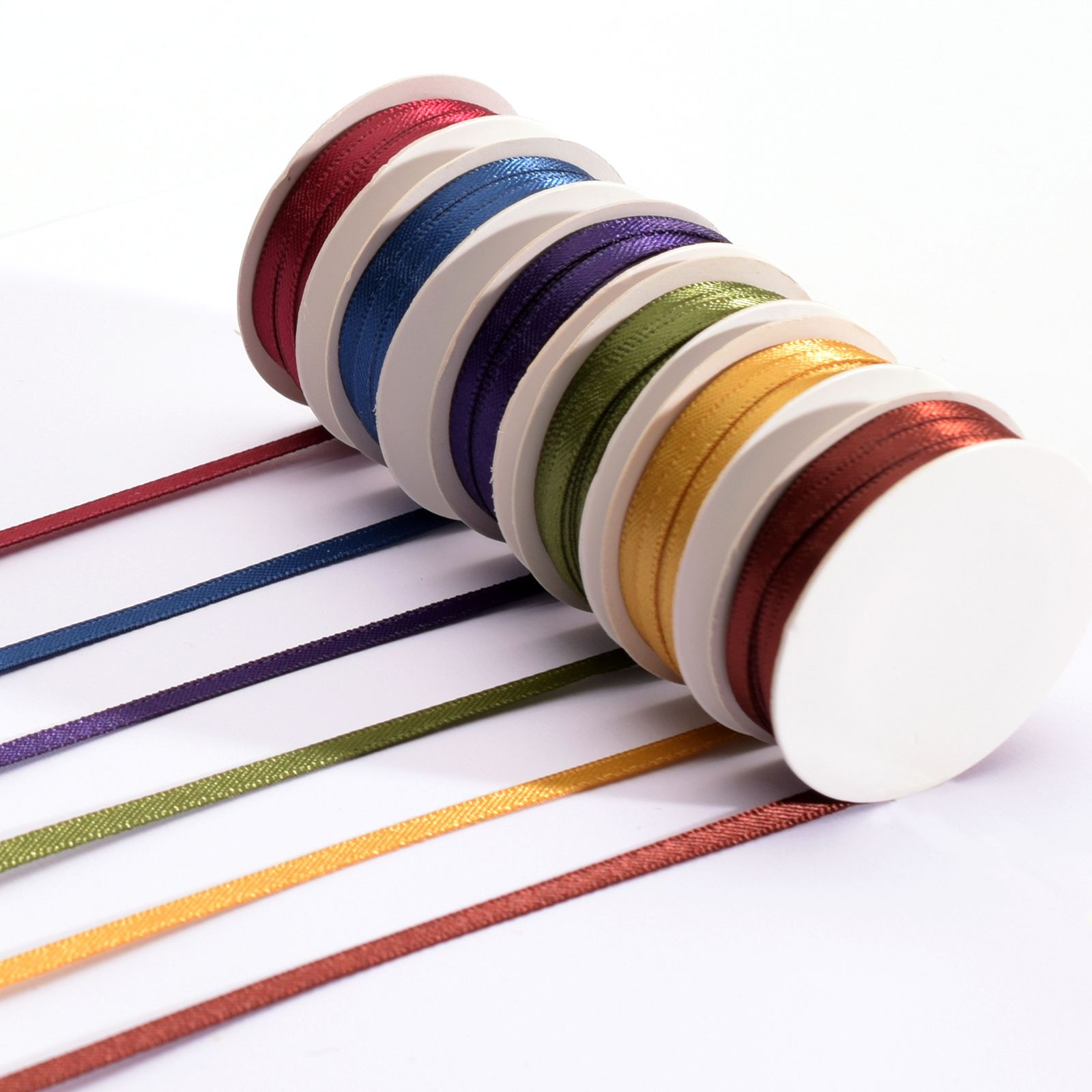 Vaessen Creative • Satin Ribbon 6 Colours 3mmx2m Autumn
