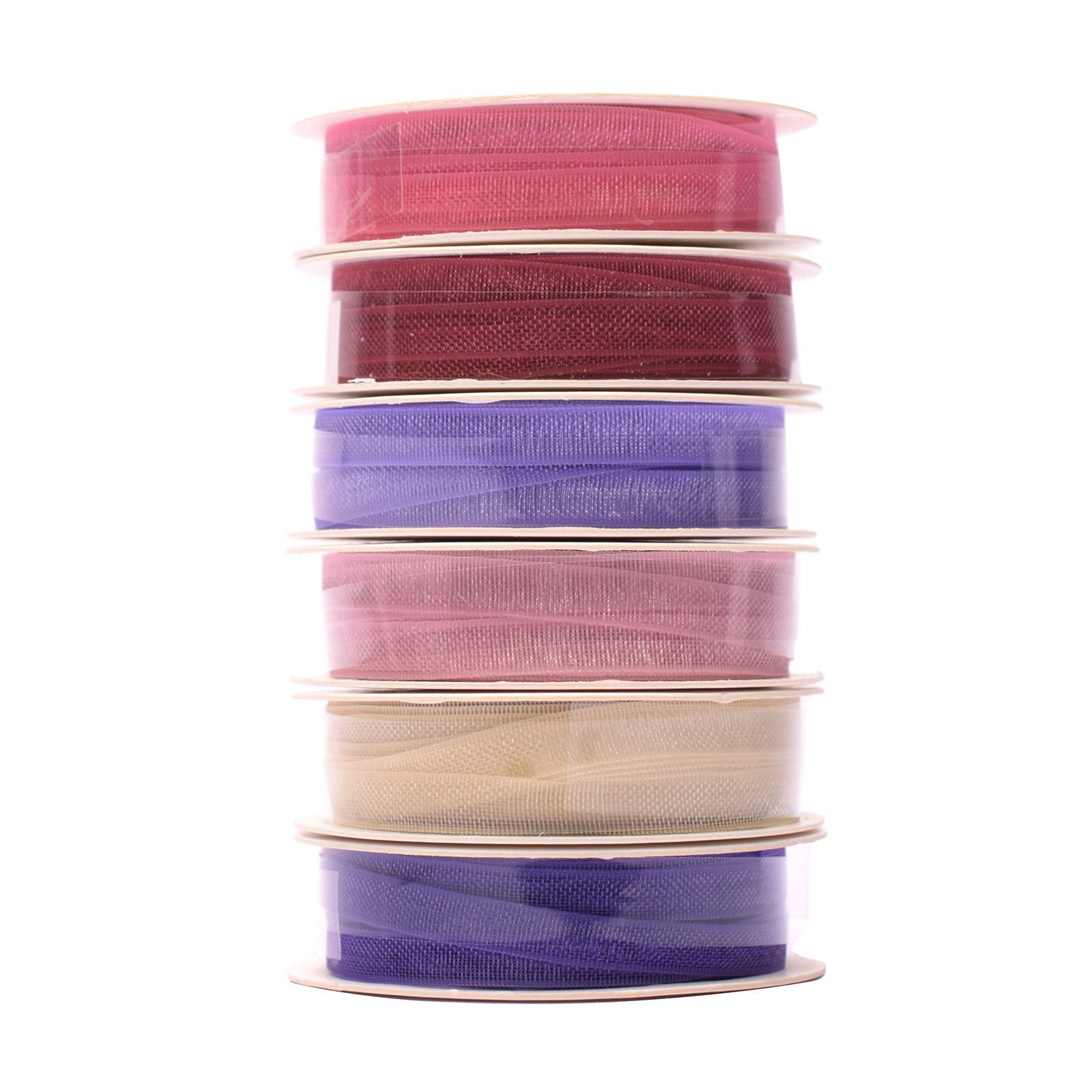 Vaessen Creative • Cinta Organza 6 Colores 3mmx2m Rosa Bebé