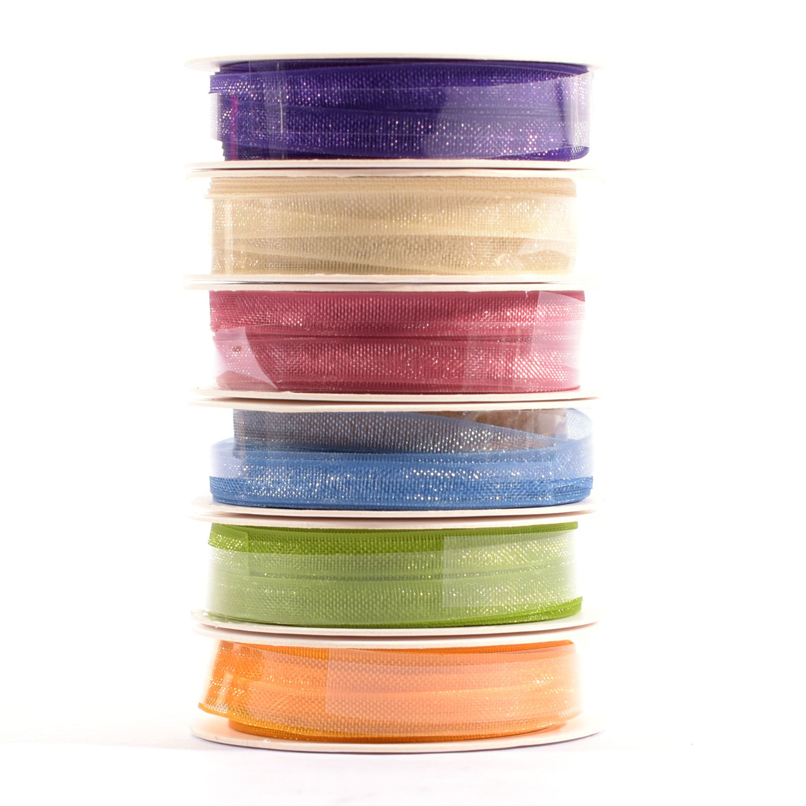 Vaessen Creative • Ruban Organza 6 Colours 3mmx2m Printemps