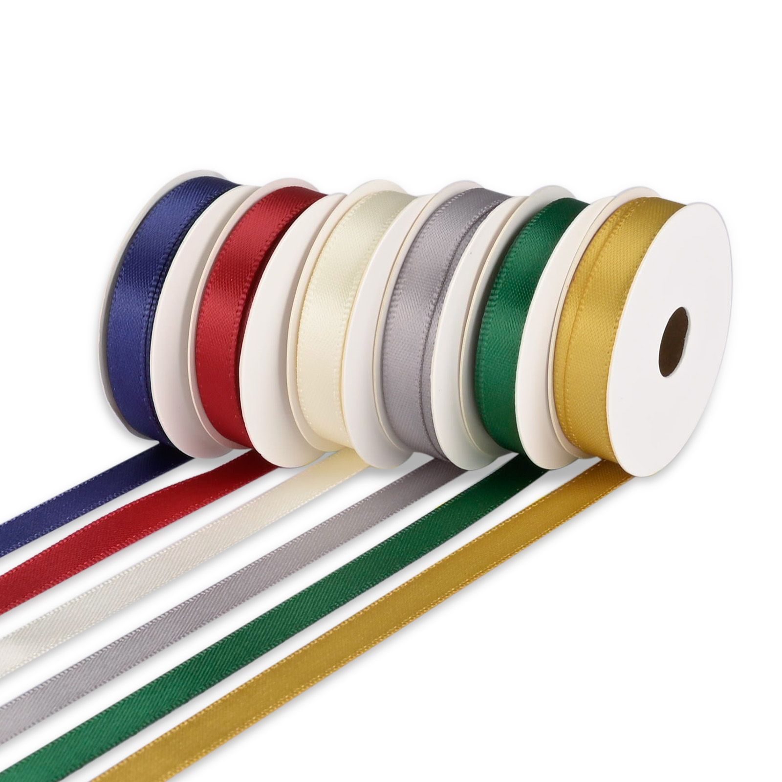 Vaessen Creative • Satinband 6 Farben 6mmx2m Weihnachten