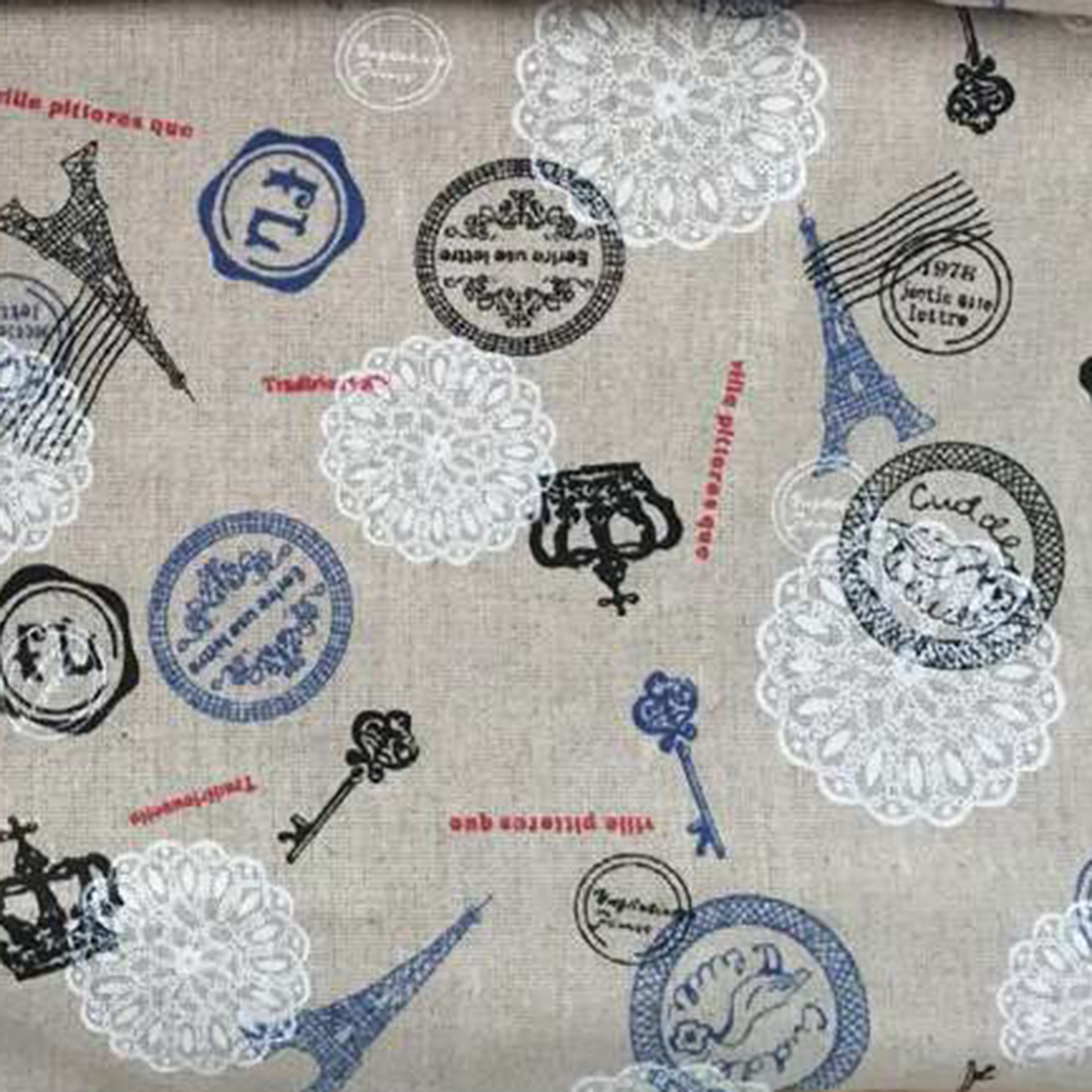 Vaessen Creative • Fabric printed cotton 50x70cm eiffel tower - crown