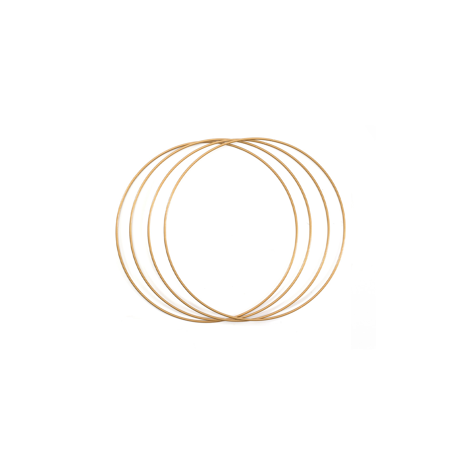 Vaessen Creative • Juego de Anillos de Metal Ø20cm 3mm Oro Antiguo 4x