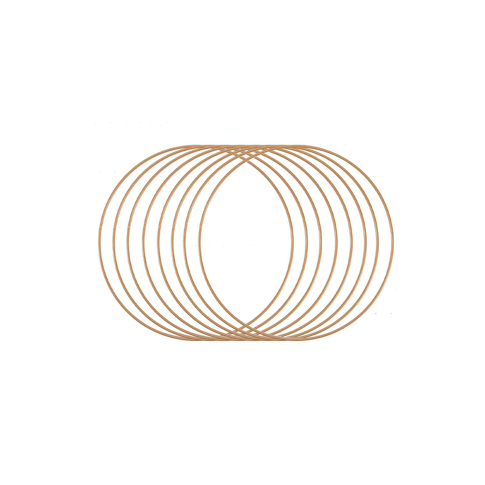 Vaessen Creative • Juego de Anillos de Metal Ø20cm 3mm Oro Antiguo 8x