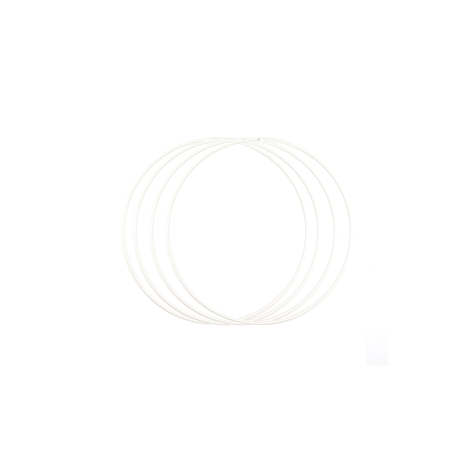 Vaessen Creative • Juego de Anillos de Metal Ø20cm 3mm Blanco 4x