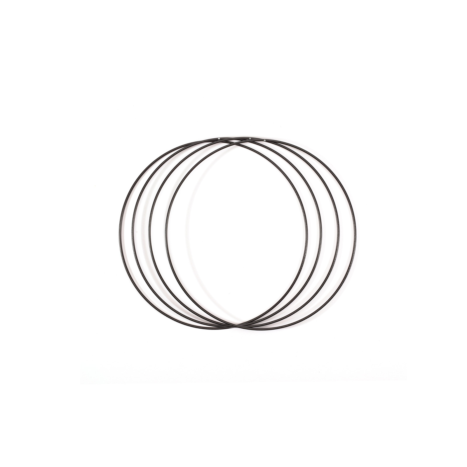 Vaessen Creative • Juego de Anillos de Metal Ø20cm 3mm Negro 4x