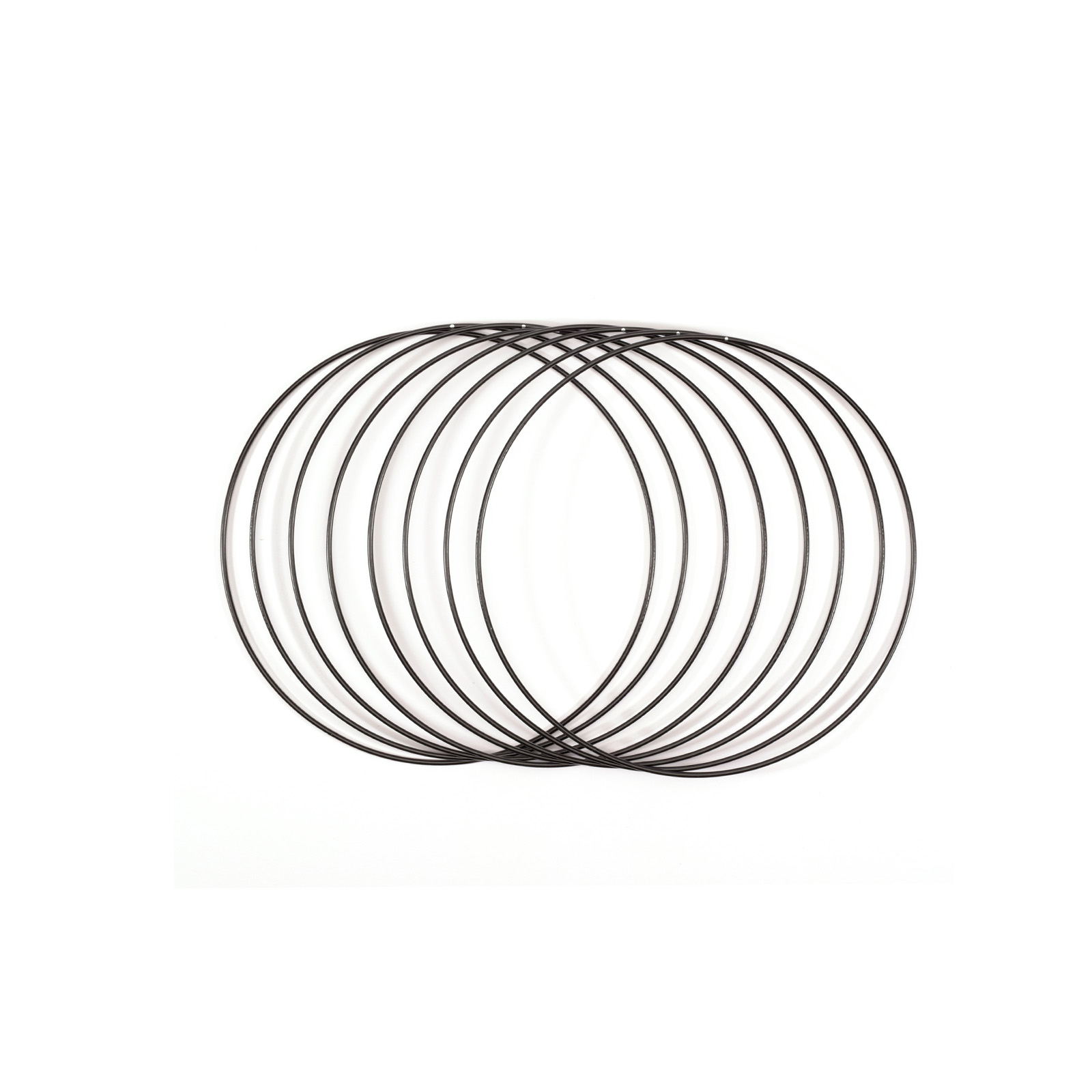 Vaessen Creative • Juego de Anillos de Metal Ø20cm 3mm Negro 8x