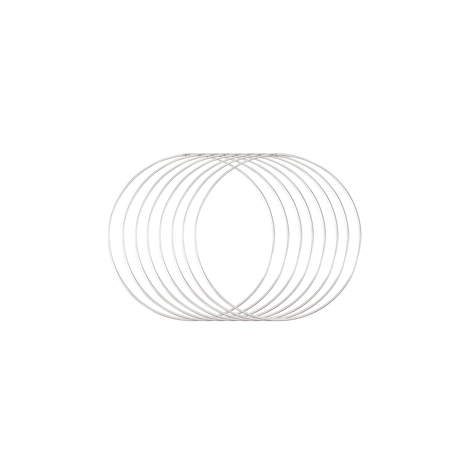 Vaessen Creative • Juego de Anillos de Metal Ø15cm 3mm Plata 8x