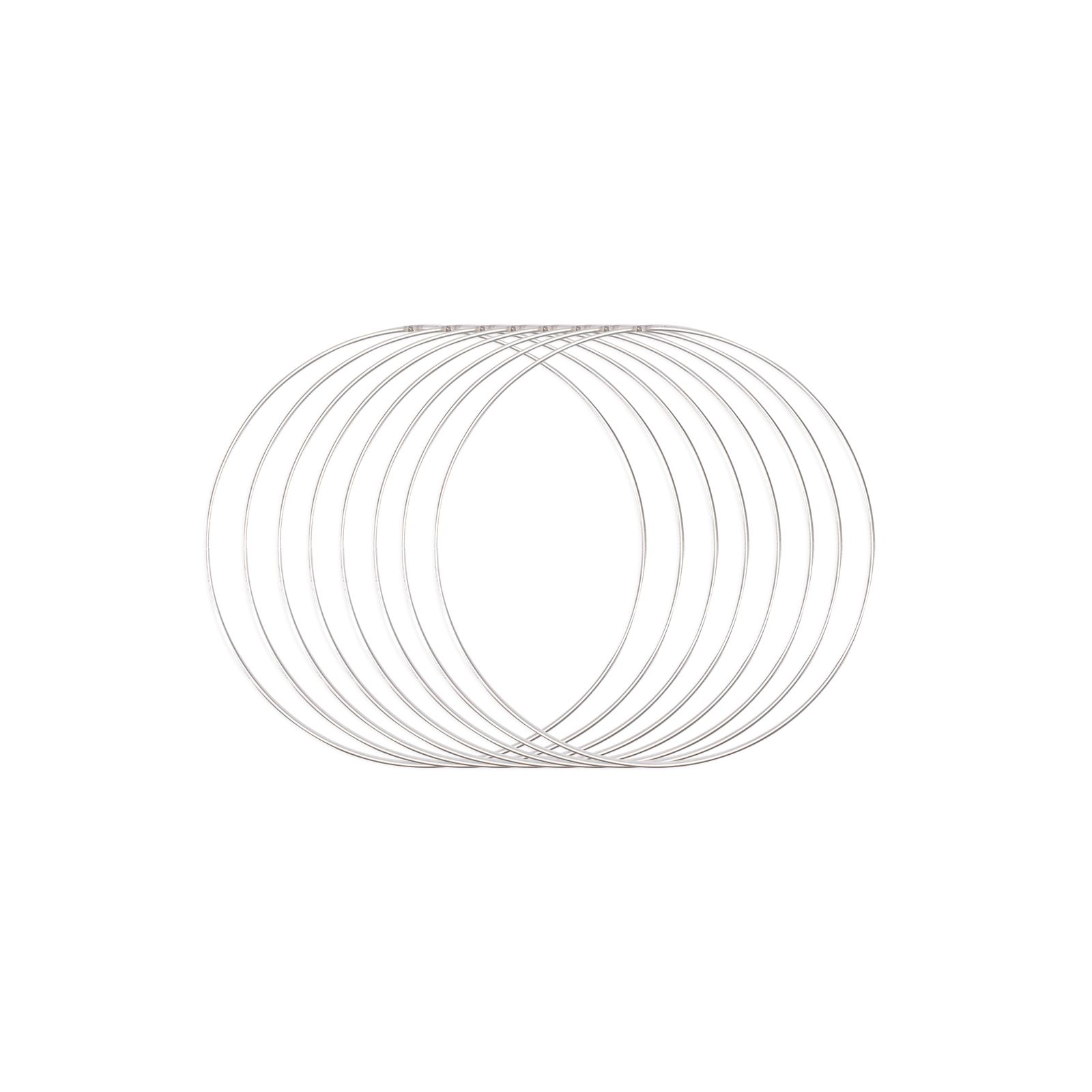 Vaessen Creative • Juego de Anillos de Metal Ø20cm 3mm Plata 8x