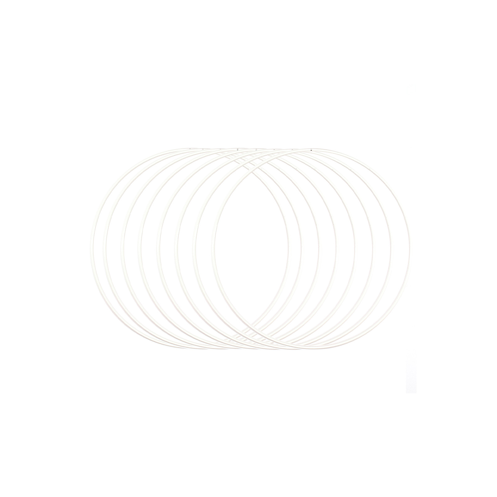 Vaessen Creative • Juego de Anillos de Metal Ø20cm 3mm Blanco 8x