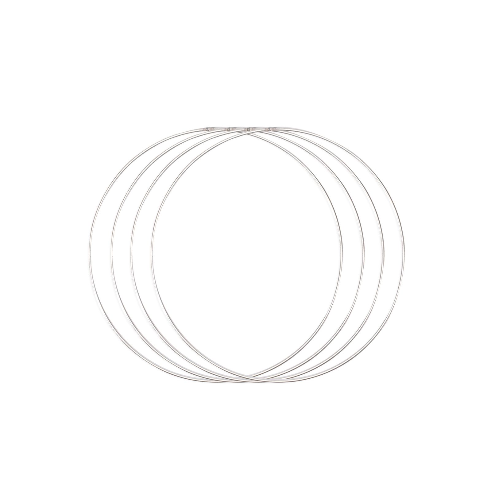 Vaessen Creative • Juego de Anillos de Metal Ø25cm 3mm Plata 4x