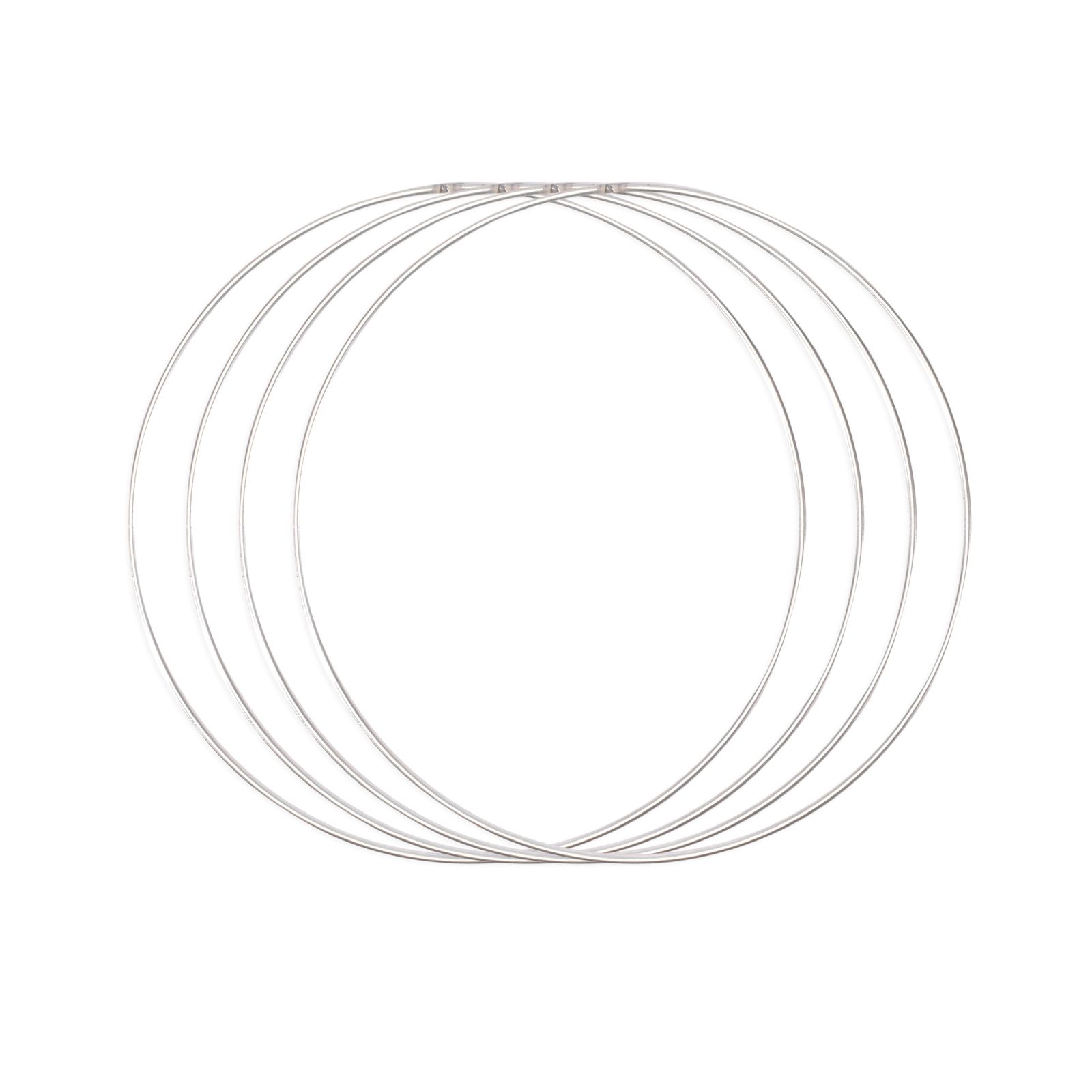 Vaessen Creative • Juego de Anillos de Metal Ø30cm 3mm Plata 4x