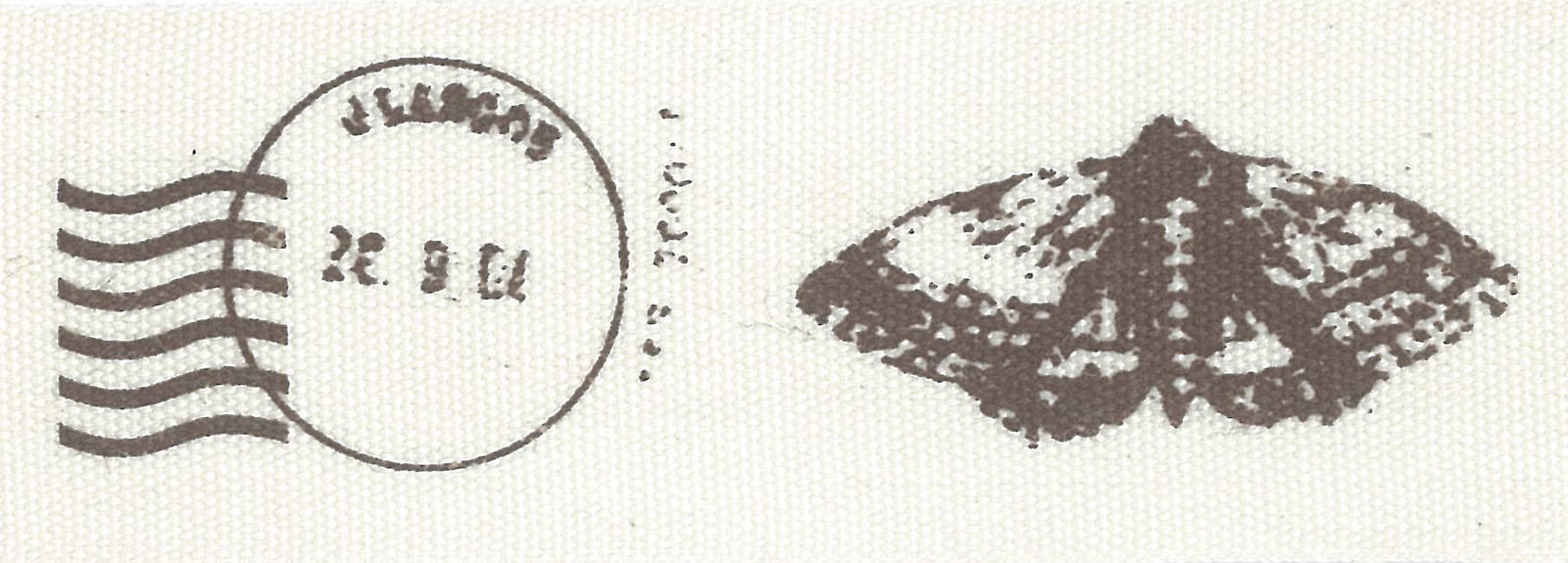 Vaessen Creative • Ribbon 25mx25mm Postmark Butterfly