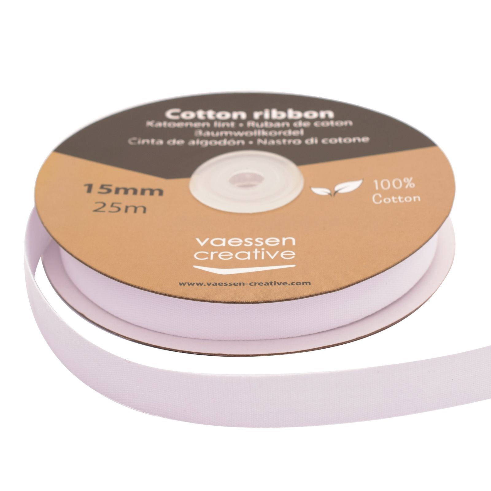 Vaessen Creative • Baumwollband 15mm x 25m Weiß