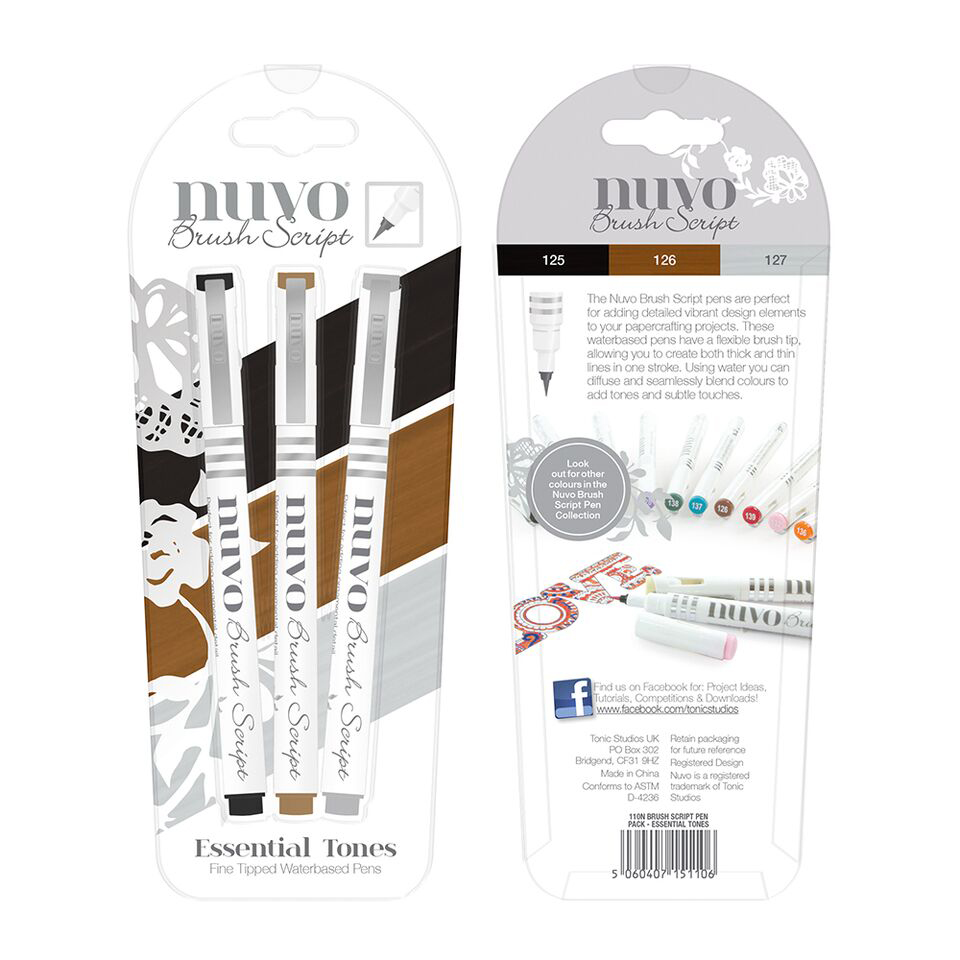 Nuvo • Brush script pens Essential tones
