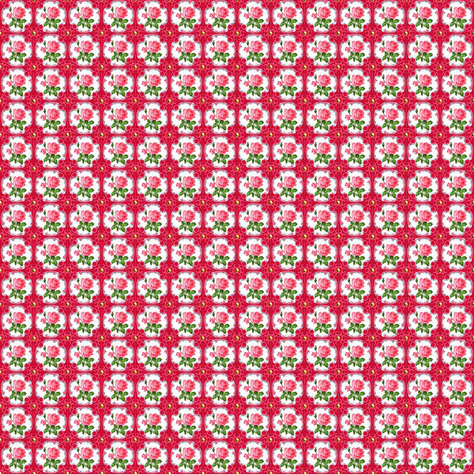 Vaessen Creative • CoCo-ton cotton fabric 45x50cm so cute pink floral pattern