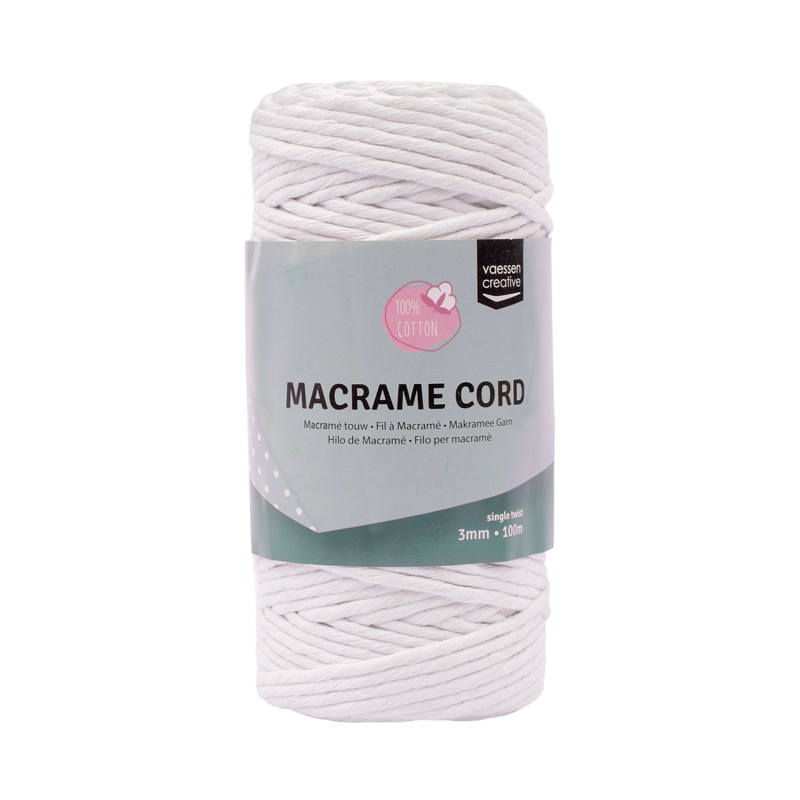 Vaessen Creative • Macrame Cord 3mmx100m White