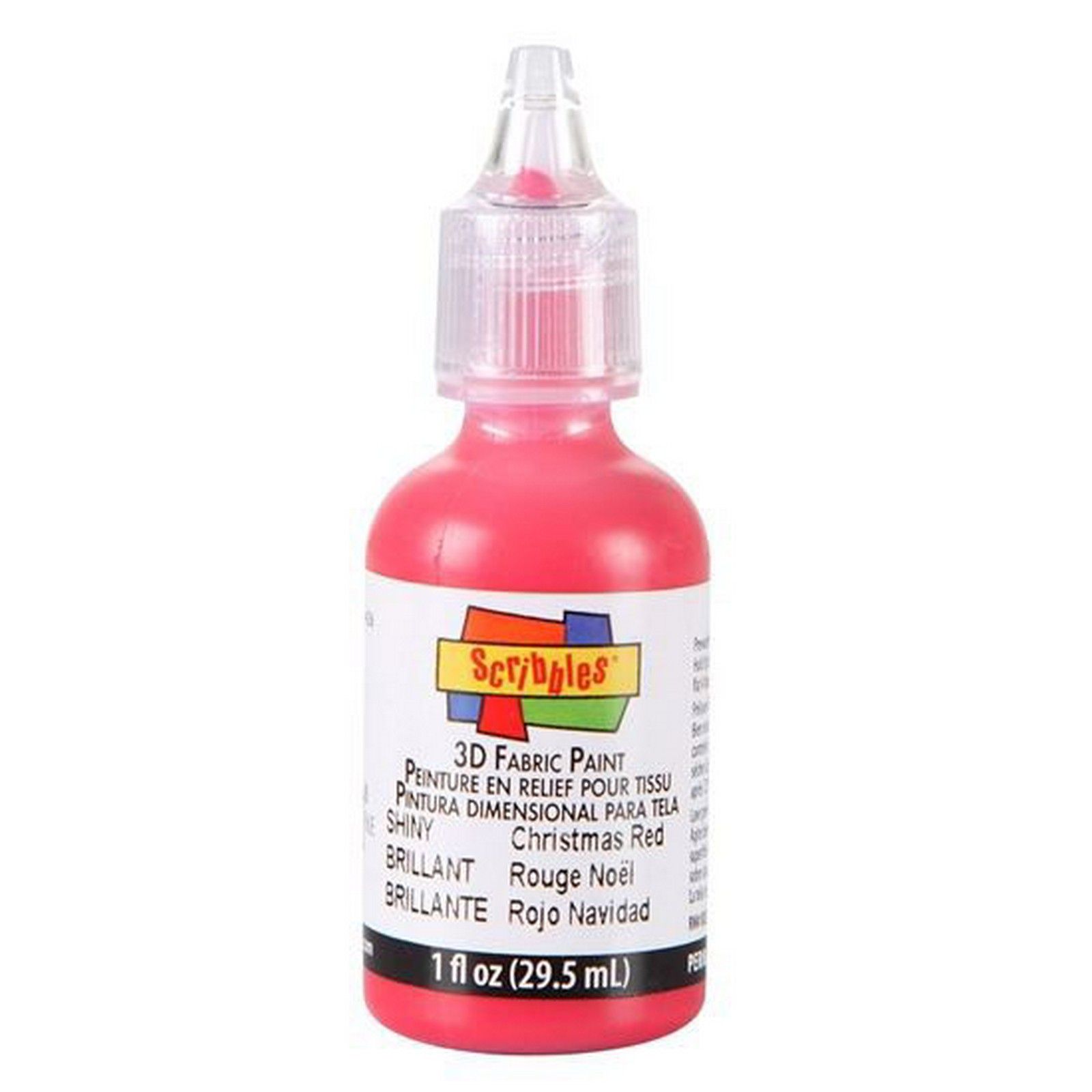 Scribbles • 3D Fabric Paint Shiny 29.5ml Christmas Red