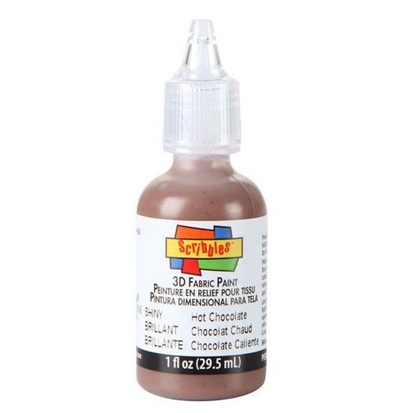 Scribbles • 3D Fabric Paint Shiny 29.5ml Hot Chocolate