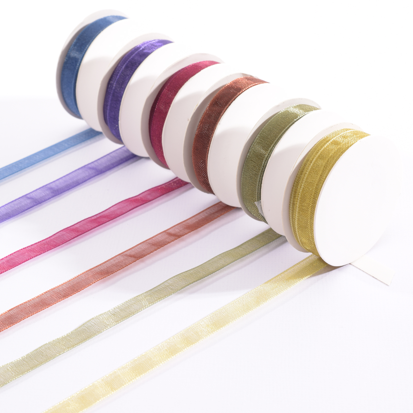 Vaessen Creative • Organza ribbon 6 Colors 6mmx2m Autumn