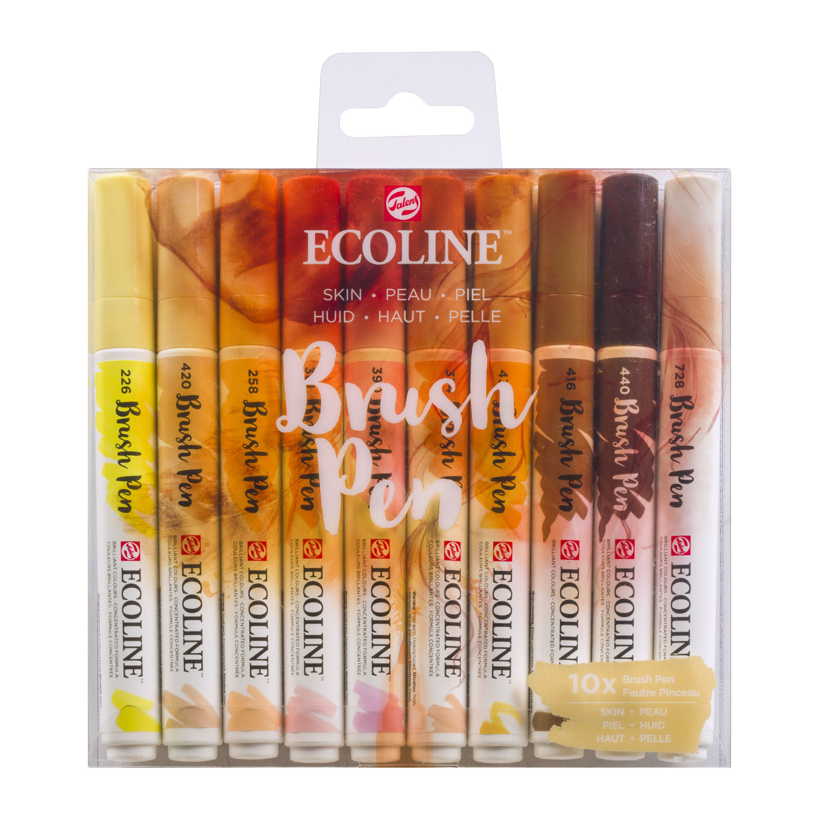 Ecoline • Set van 10 Brush Pens Huid