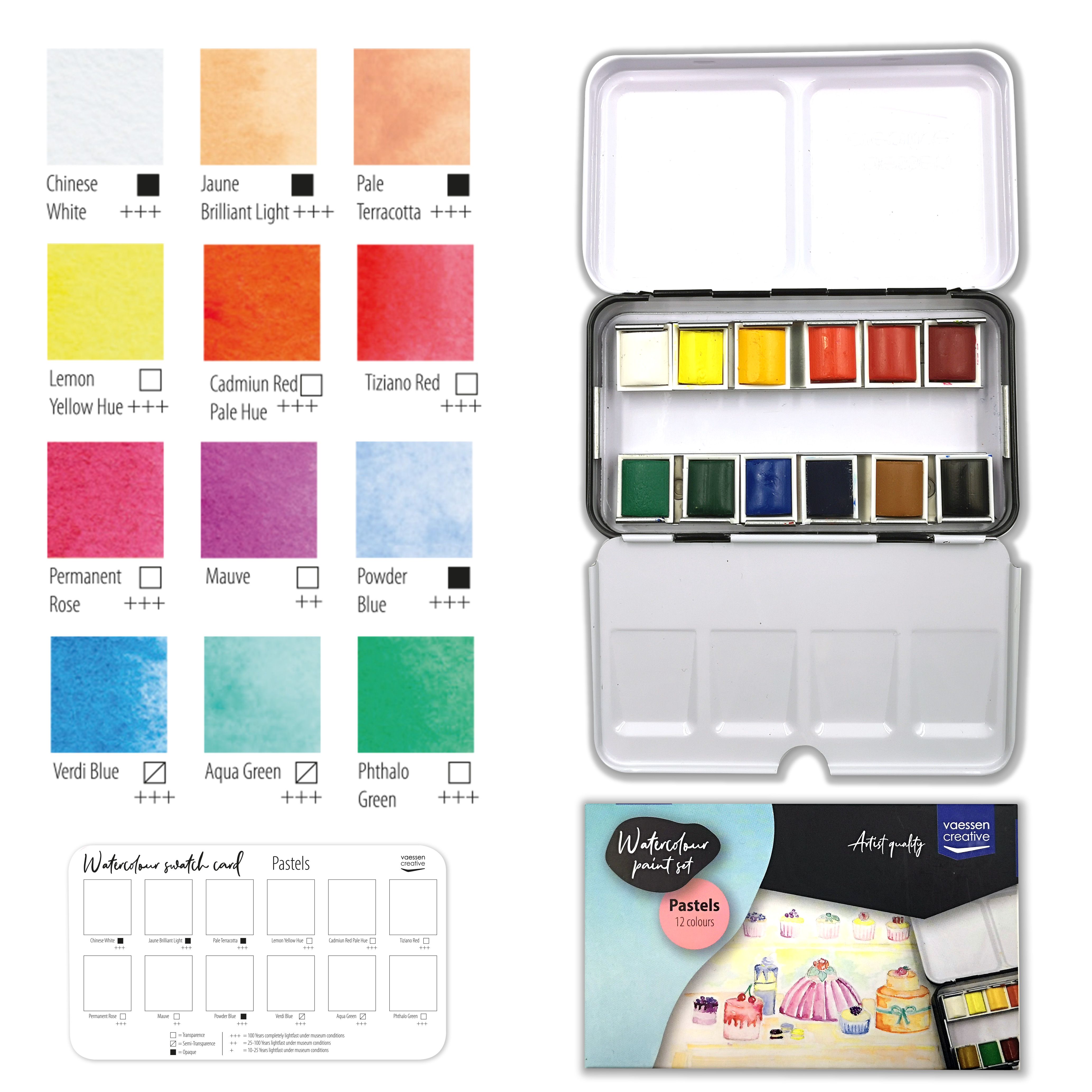 Vaessen Creative • Watercolour Set Pastel 12 colours