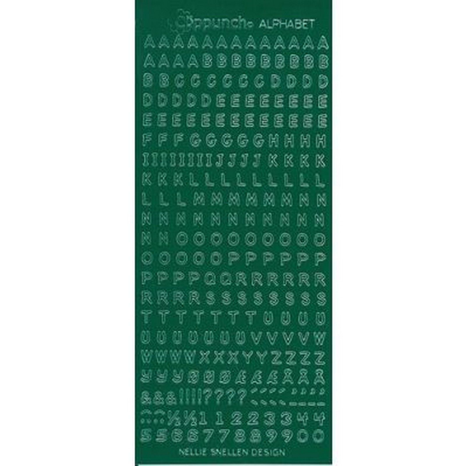 Nellie's Choice • Stickers Alphabet Dark Green 10pieces