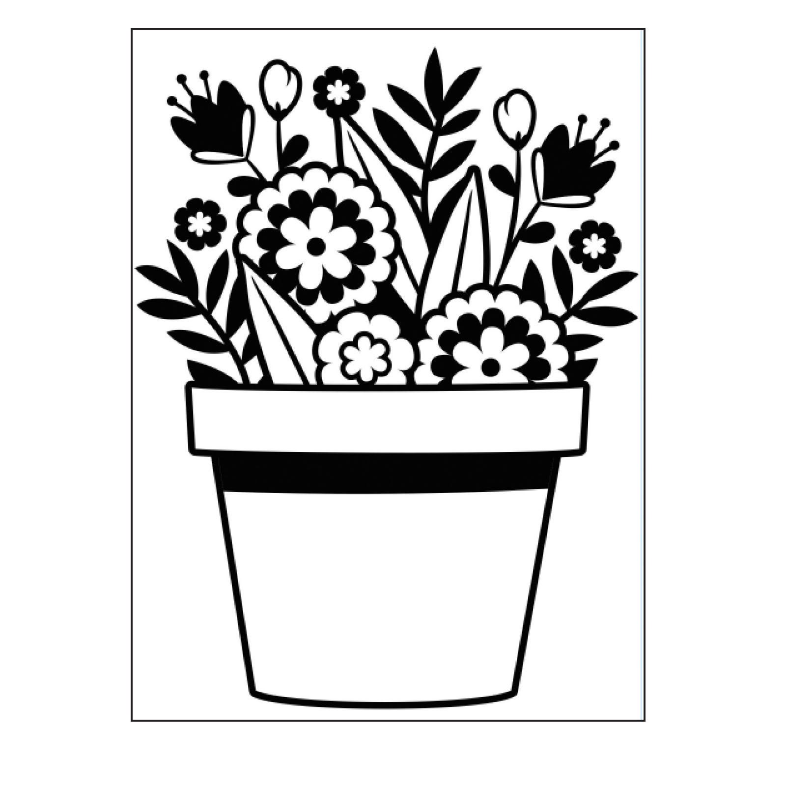 Darice • Embossing folder flowers in pot