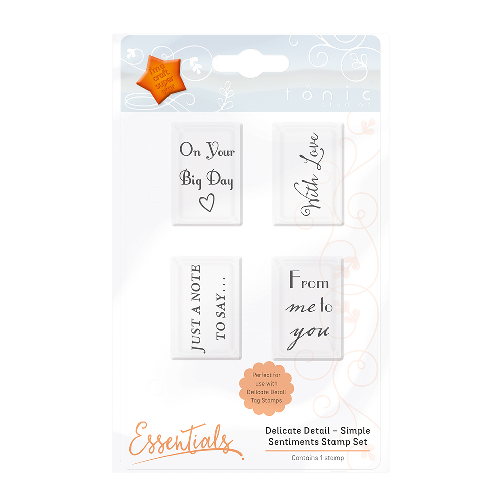 Tonic Studios • Essentials Delicate Detail Stamp Set Simple Sentiment