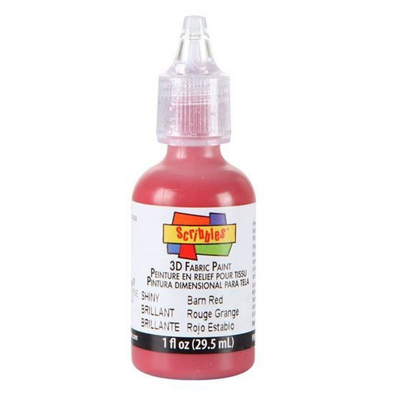 Scribbles • 3D Fabric Paint Shiny 29.5ml Barn Red
