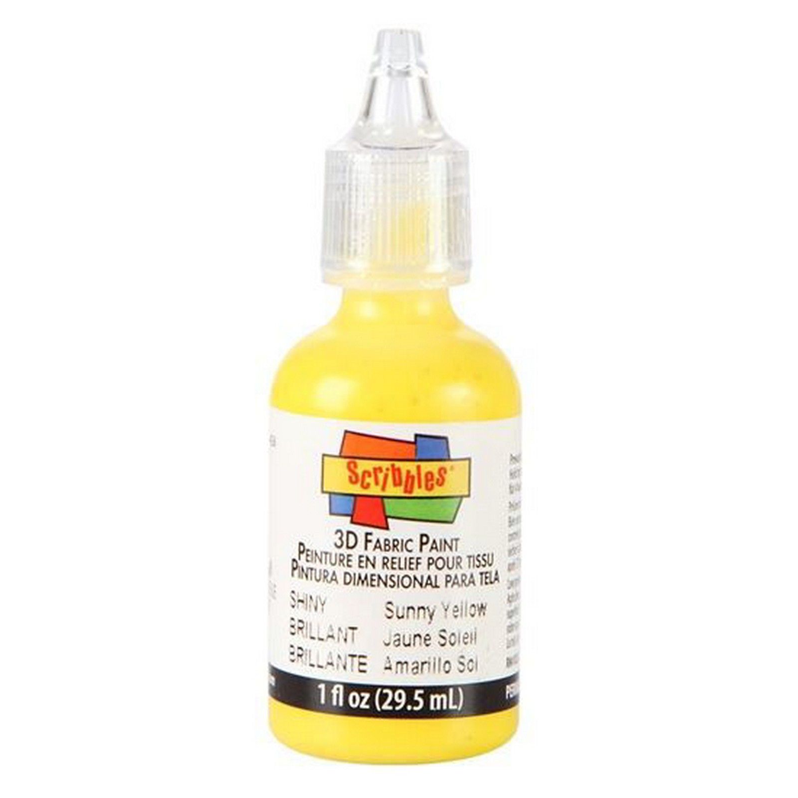 Scribbles • 3D Fabric Paint Shiny 29.5ml Sunny Yellow