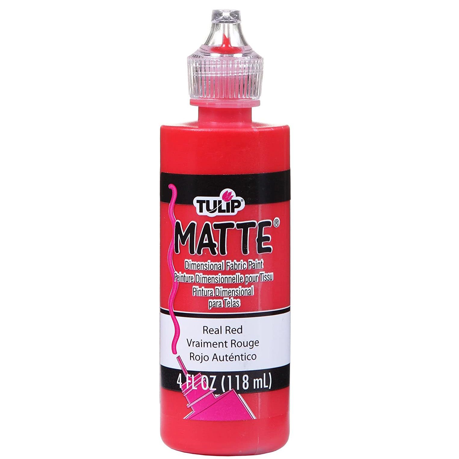 Tulip • Dimensional fabric paint Matte Real red 4oz.